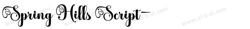 Spring Hills Script字体转换